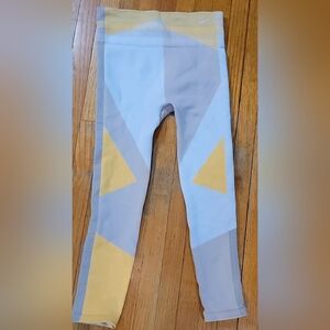 Nike  Yellow and Gray Patterned Leggings